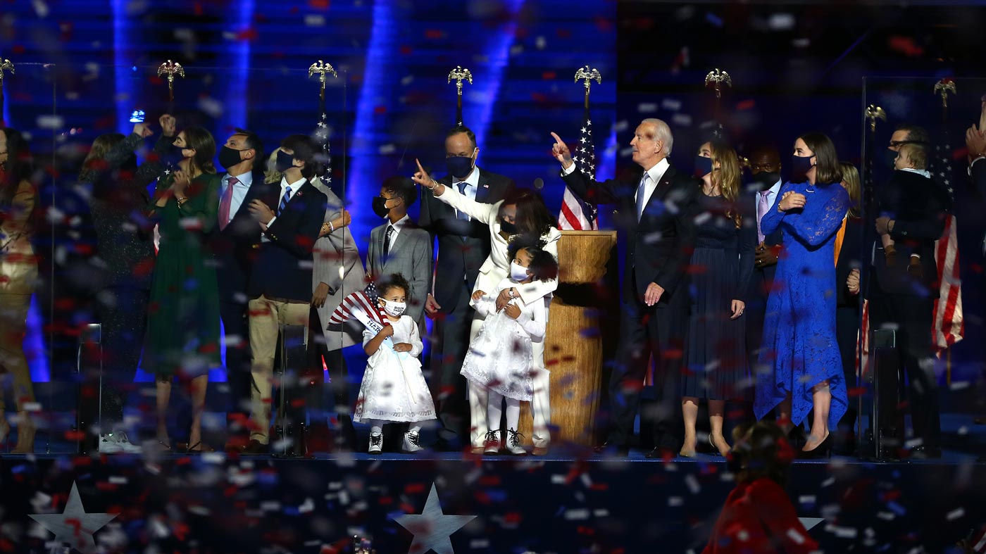 President-Elect Joe Biden And Vice President-Elect Kamala Harris Address The Nation After Election Win