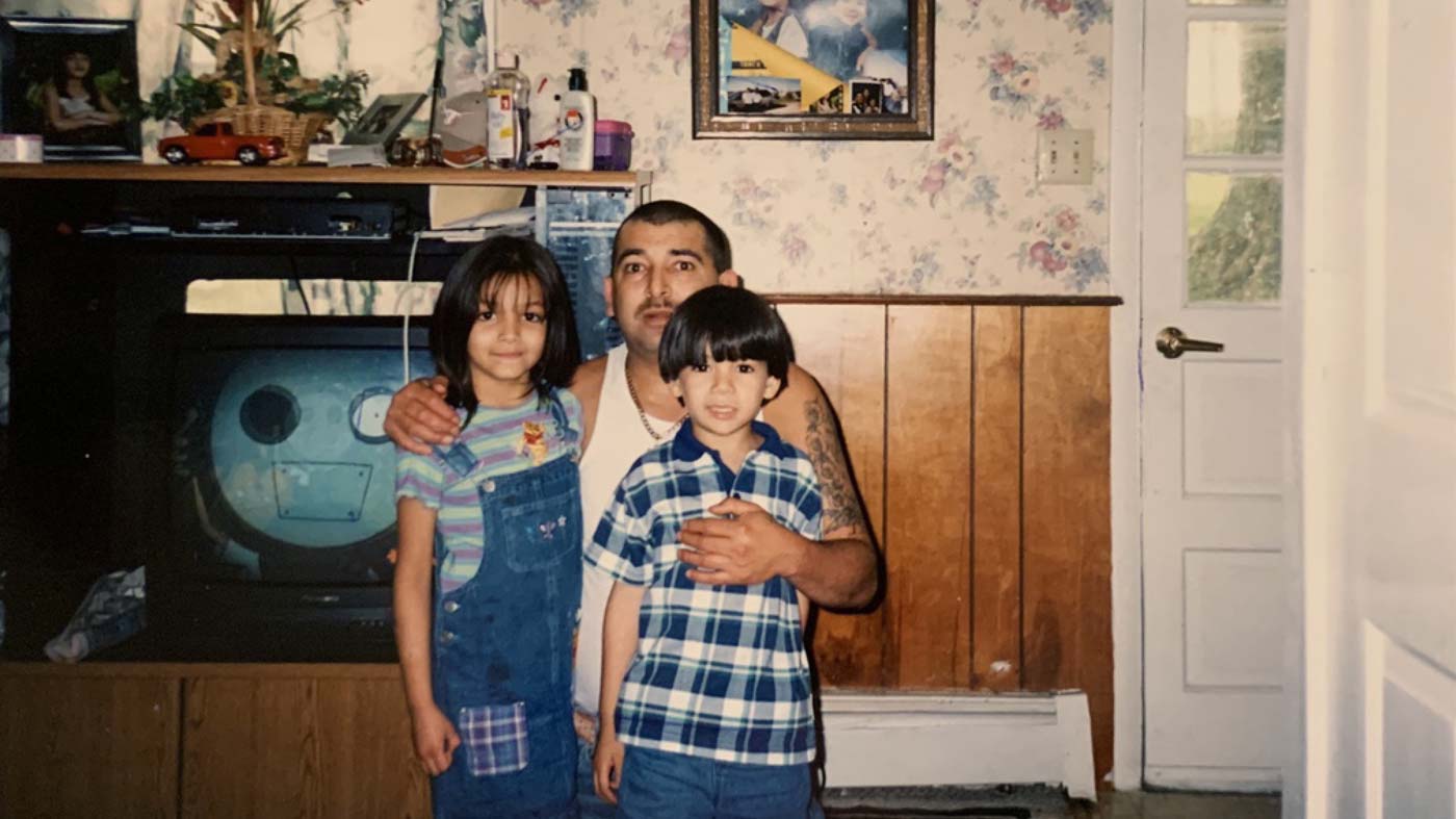 Juan Mireles-Palomar with his father and sister.